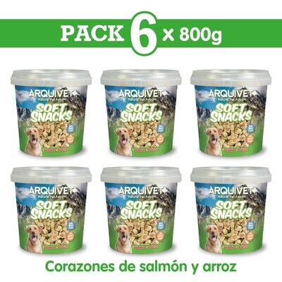 Pack  6 Corazones de salm�n y arroz 800 gr