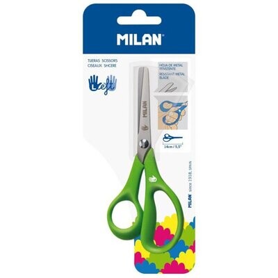 Tijeras para zurdos Milan en blister
