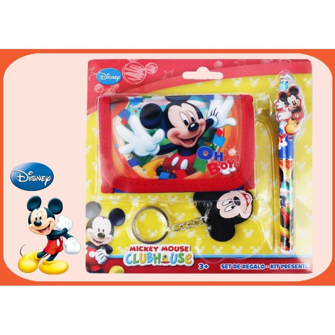 AS9785 BLISTER BILLETERO+BOLI+LLAVERO MICKEY