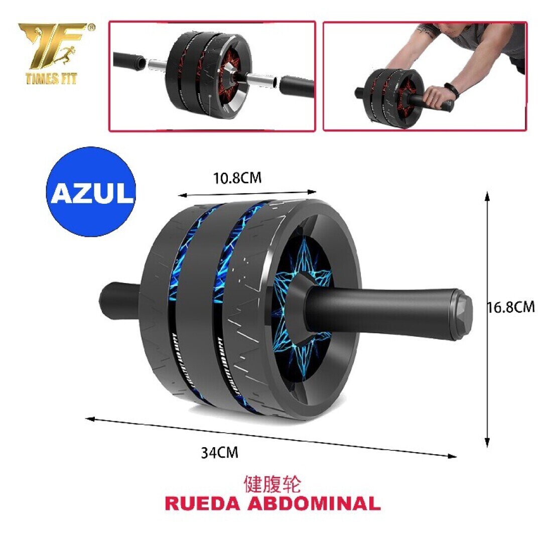 RUEDA DE RODILLO PARA ABDOMINAL DE TRE RONDAS AZUL