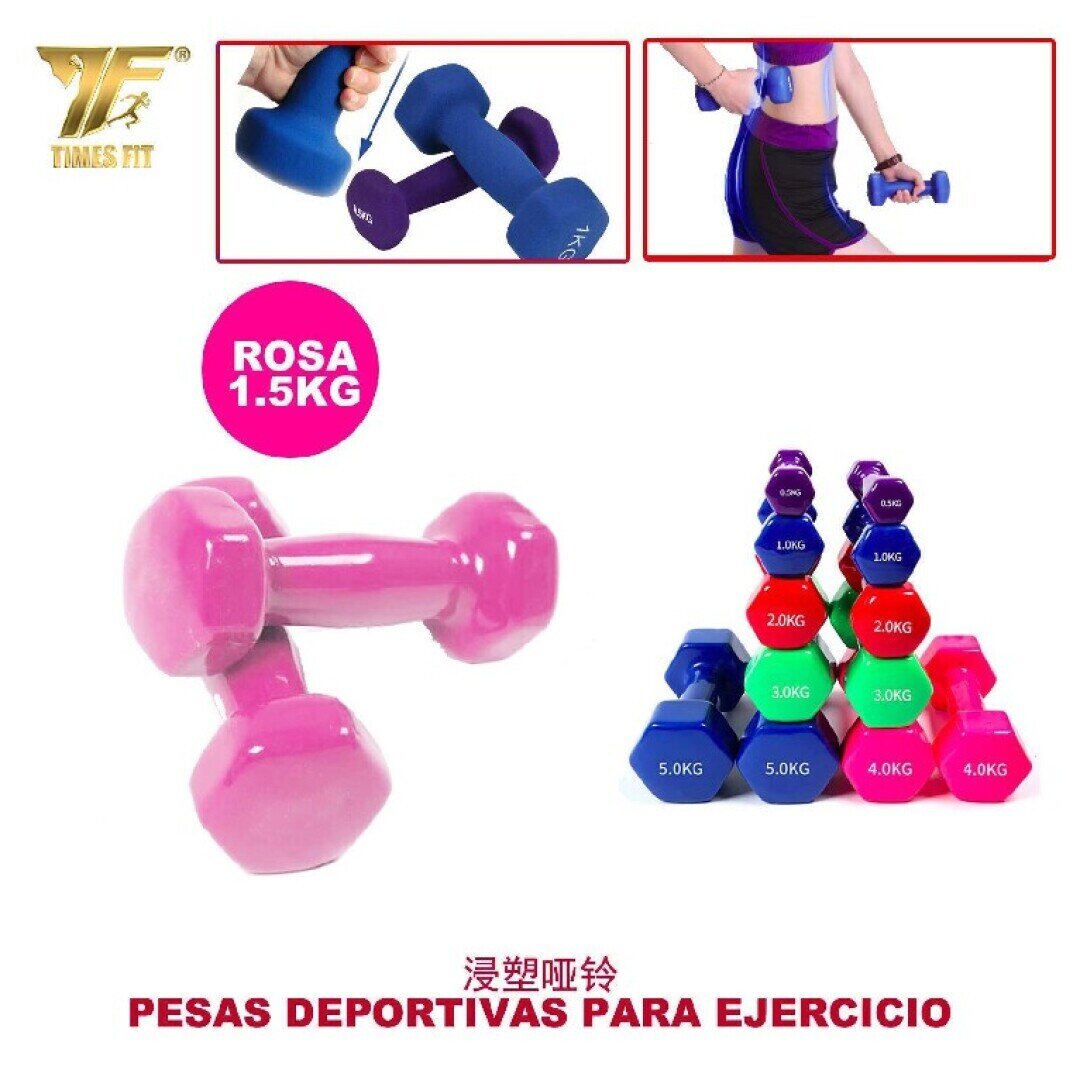 MANCUERNA VINILO 1,5KG ROSA