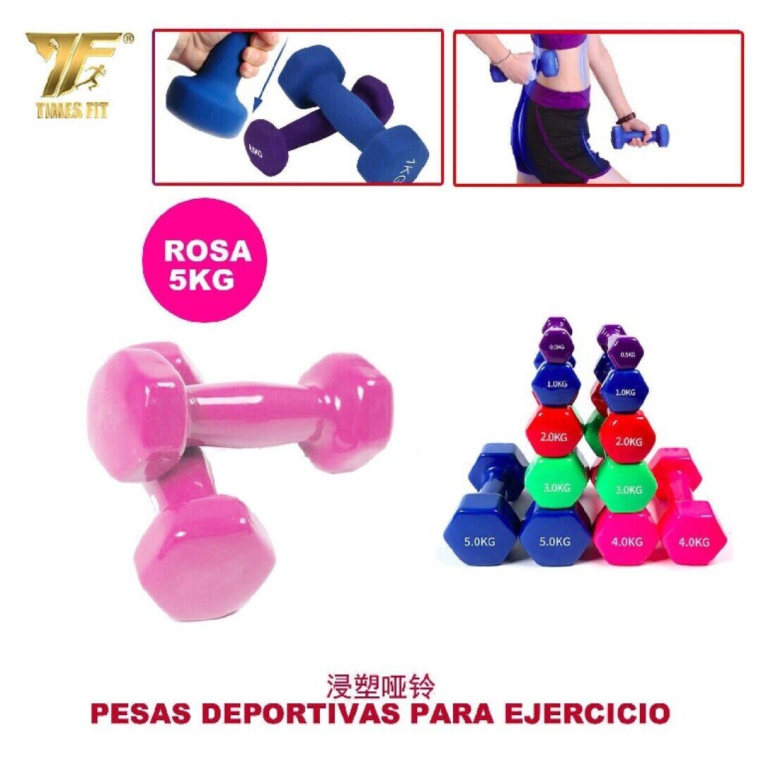 MANCUERNA VINILO 5KG ROSA