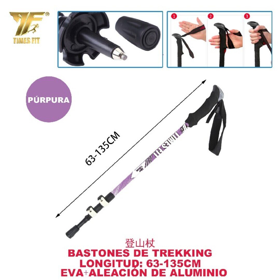 BASTONES DE TREKKING PURPURA  63-135CM