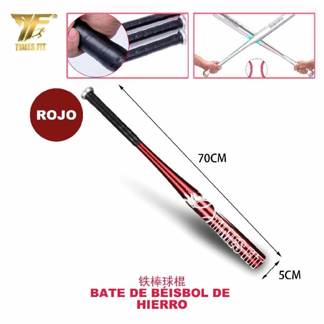 BATE DE BEISBOL DE HIERRO 69CM ROJO