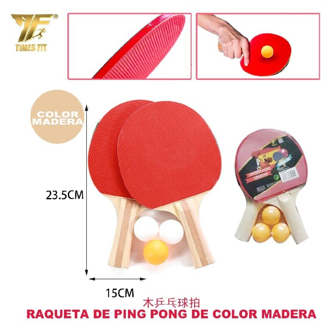 PALETA DE PINGPONG MADERA 23,5*15CM