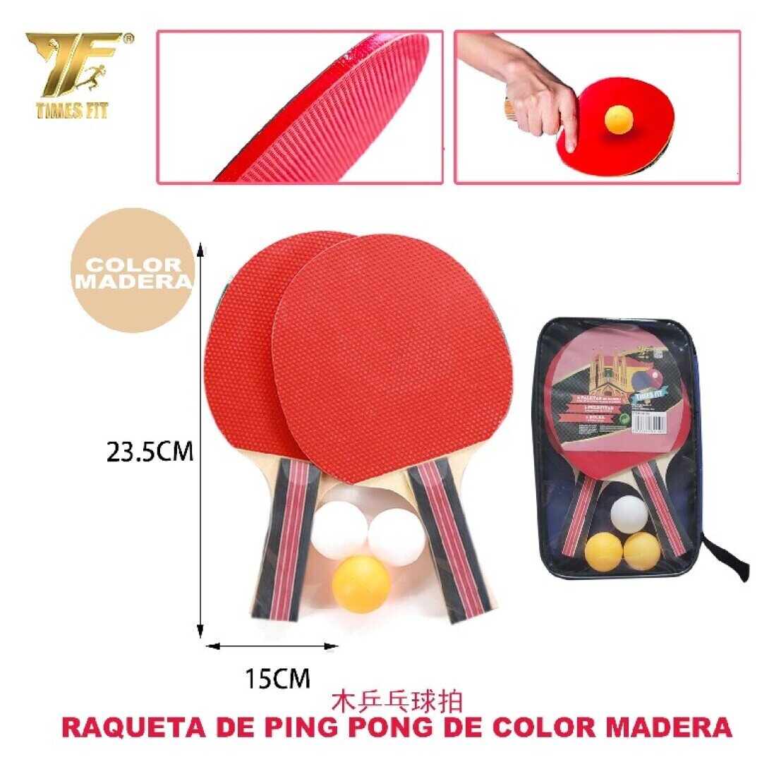 RAQUETA DE PING PONG DE COLOR MADERA