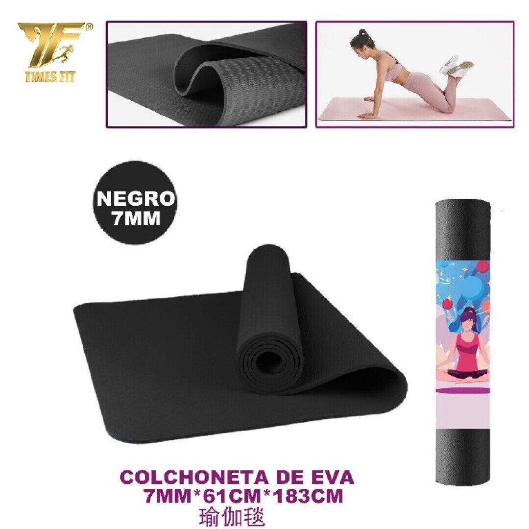 COLCHONETA DE EVA 7MM*183CM*61CM NEGRO