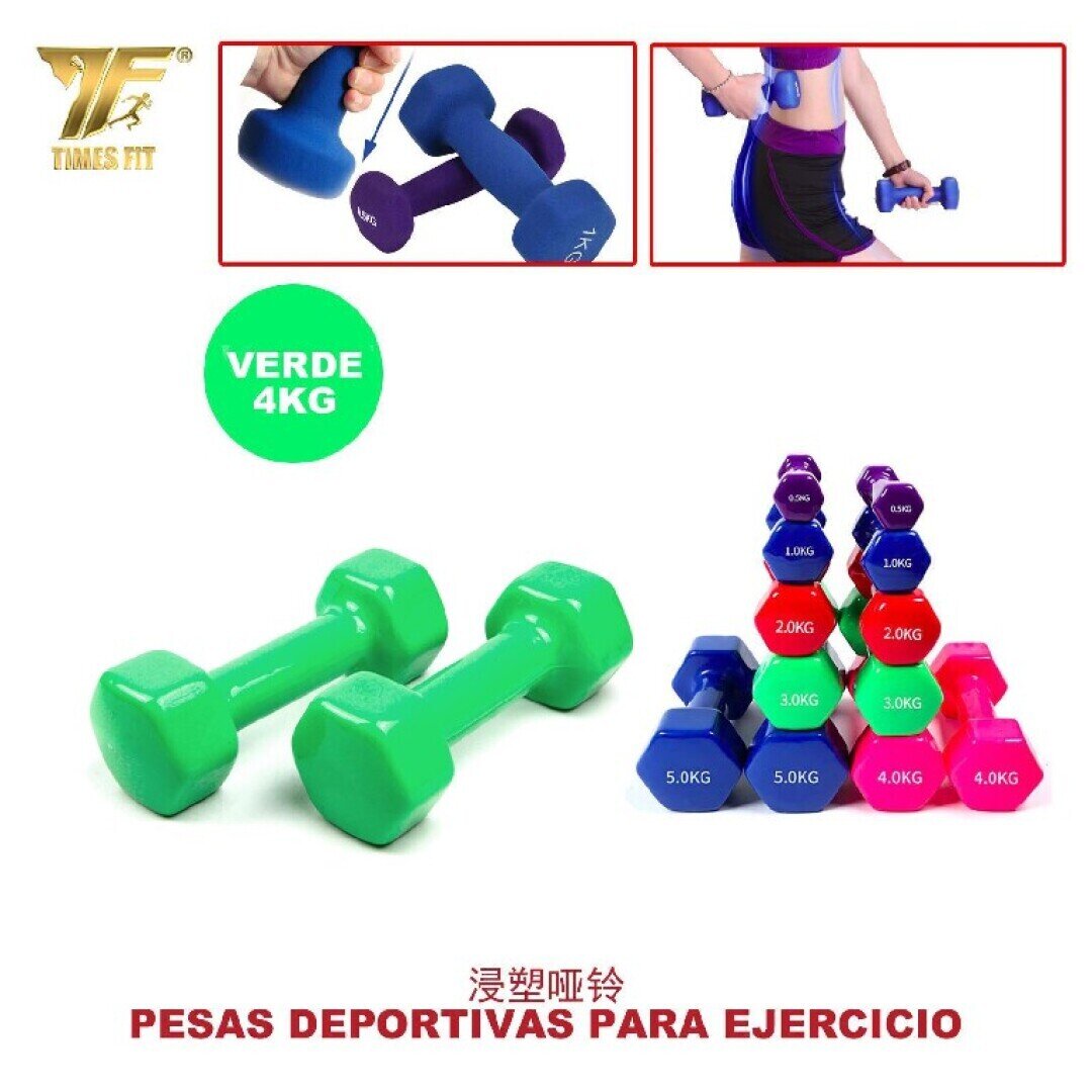 MANCUERNA VINILO 4KG VERDE
