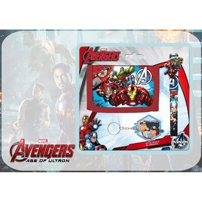 AS9783 BLISTER BILLETERO + BOLI + LLAVERO AVENGERS