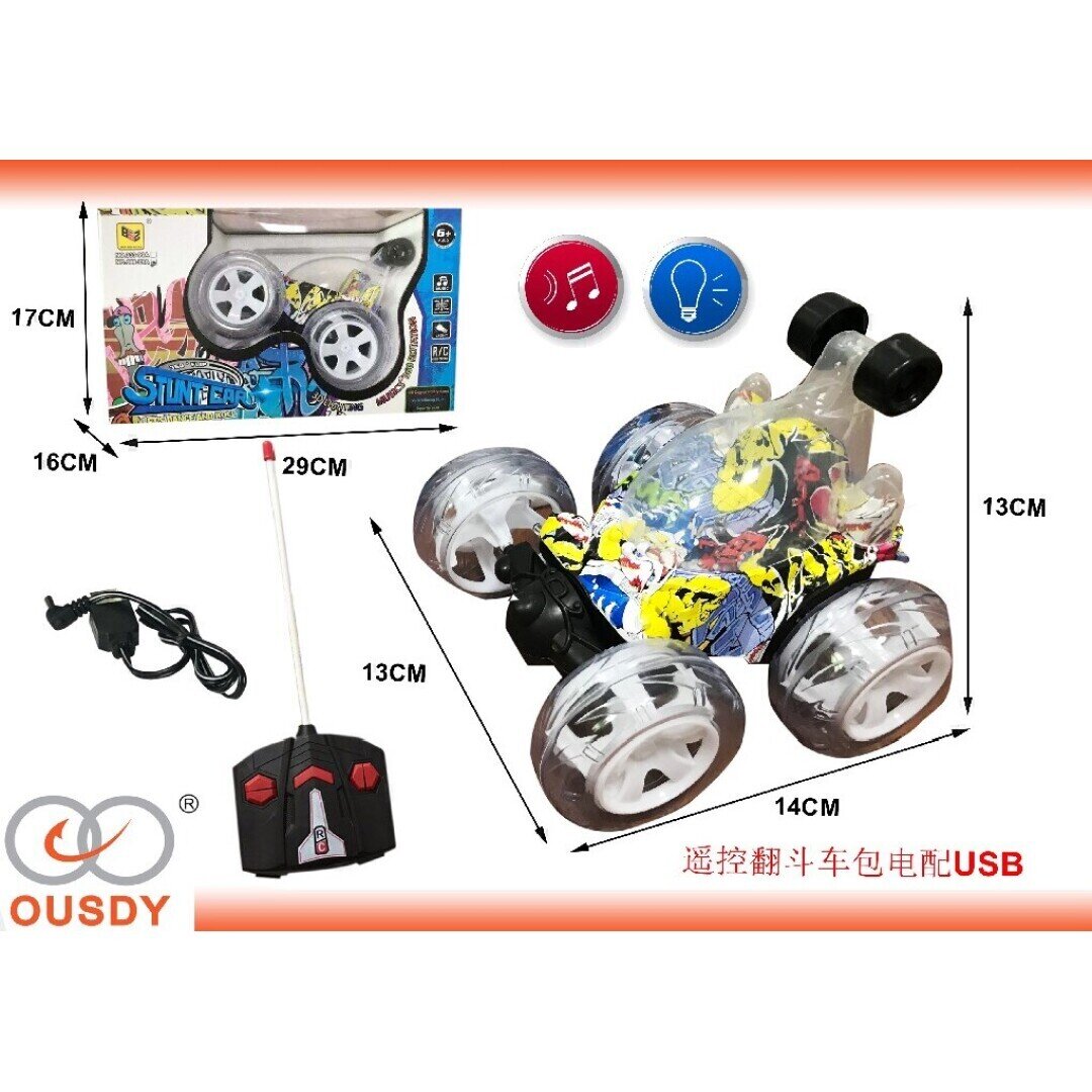 COCHE LOCO R/C 6 CA�ALES CON LUCES 3D