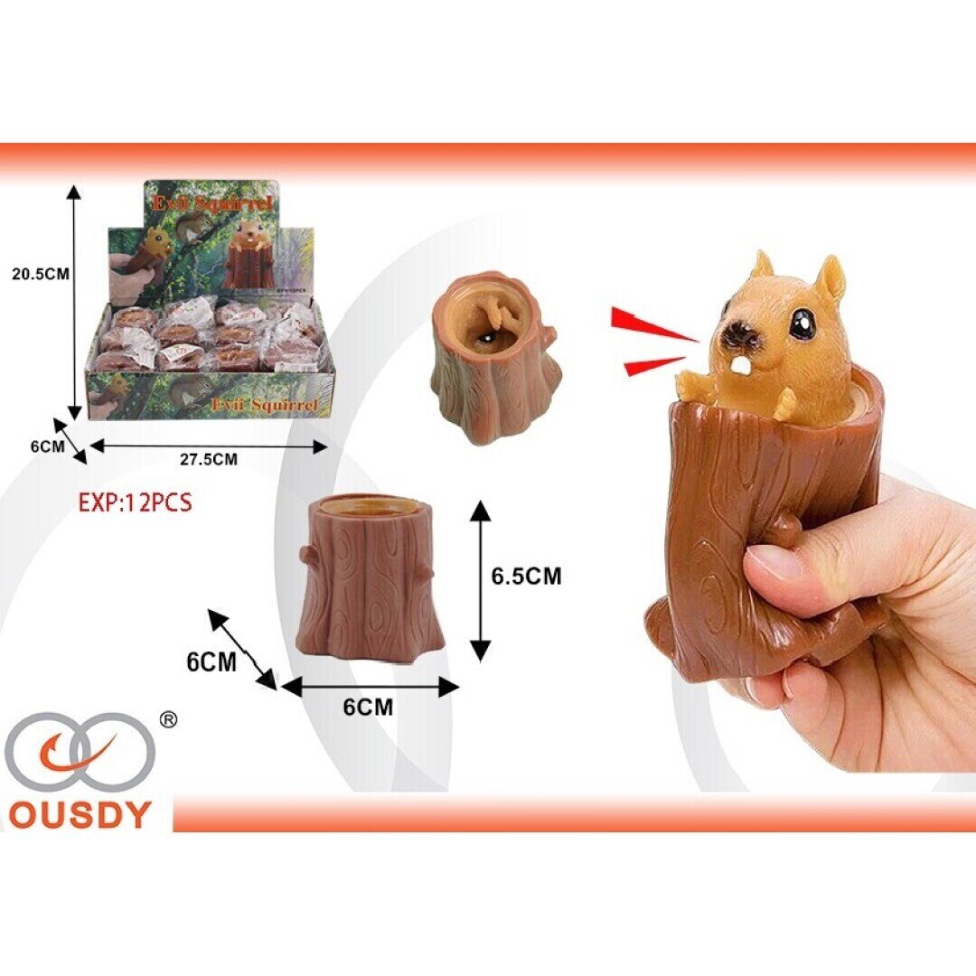 TRONCO CON  ARDILLA SORPRESA EXP:12PCS