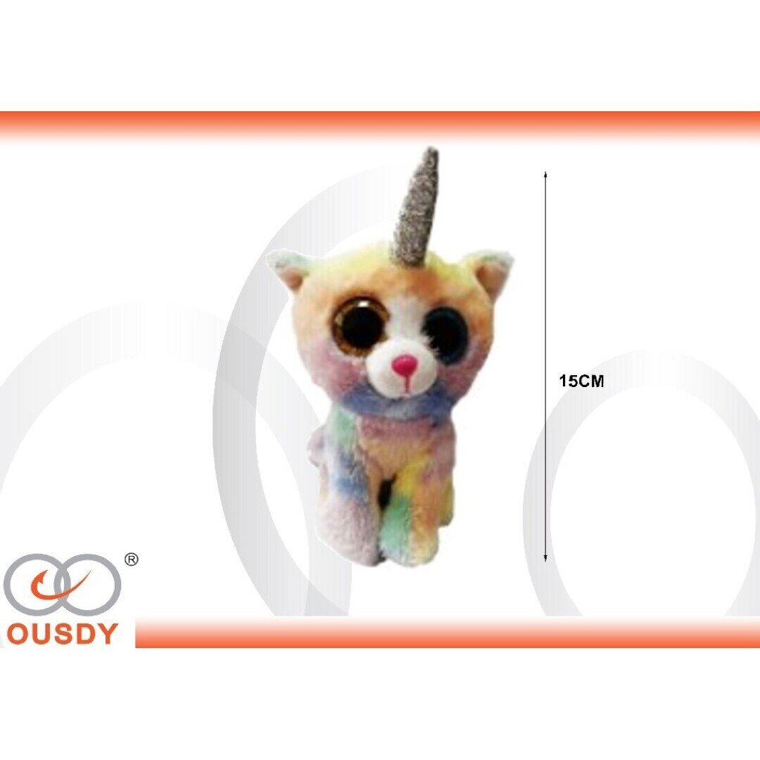 PELUCHE  GATO MULTICOLORES