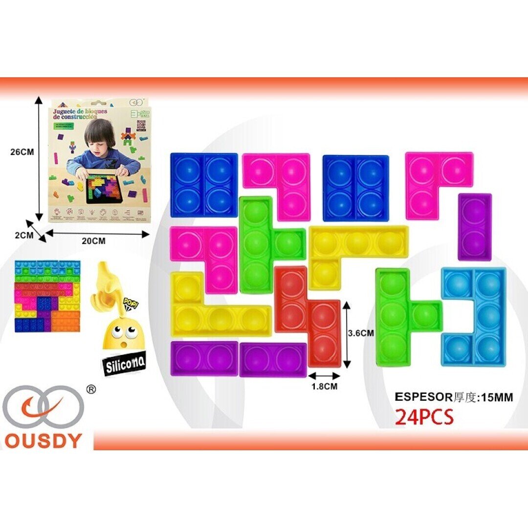 JUEGO TETRIS PUSH POP SILICONA