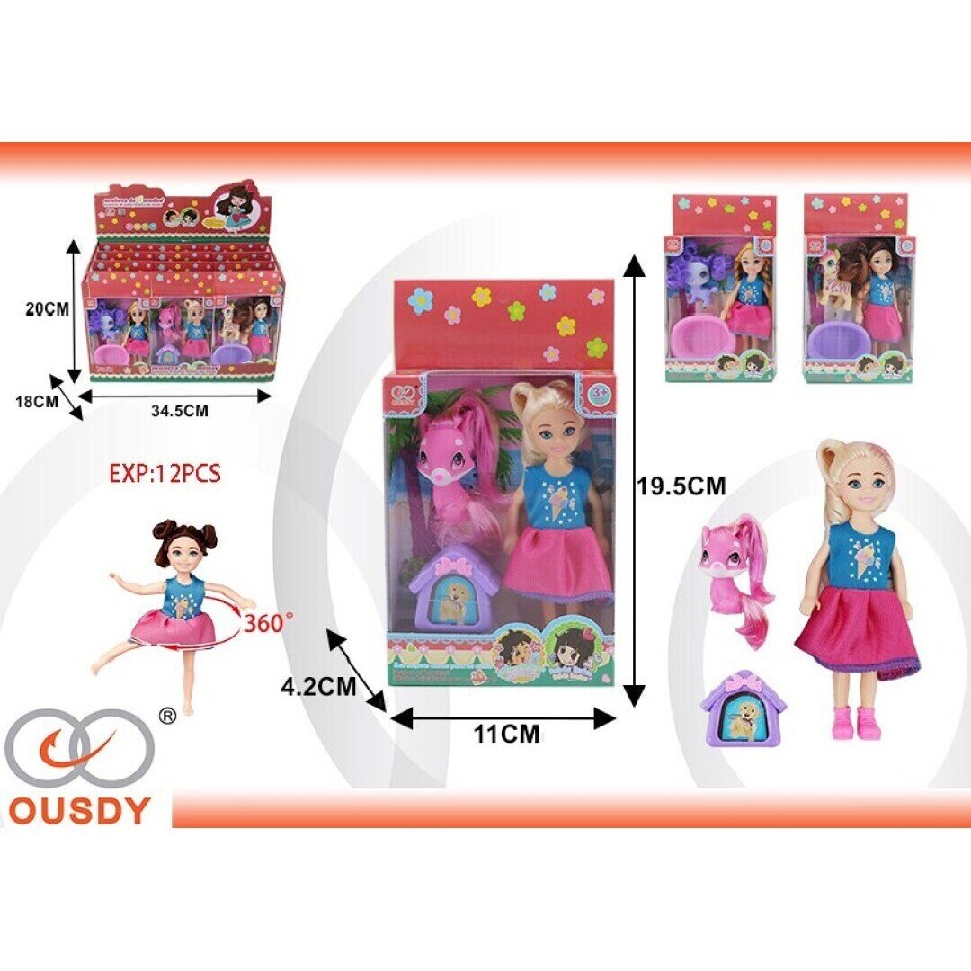 MUNECA CON PONY  EXP:12PCS
