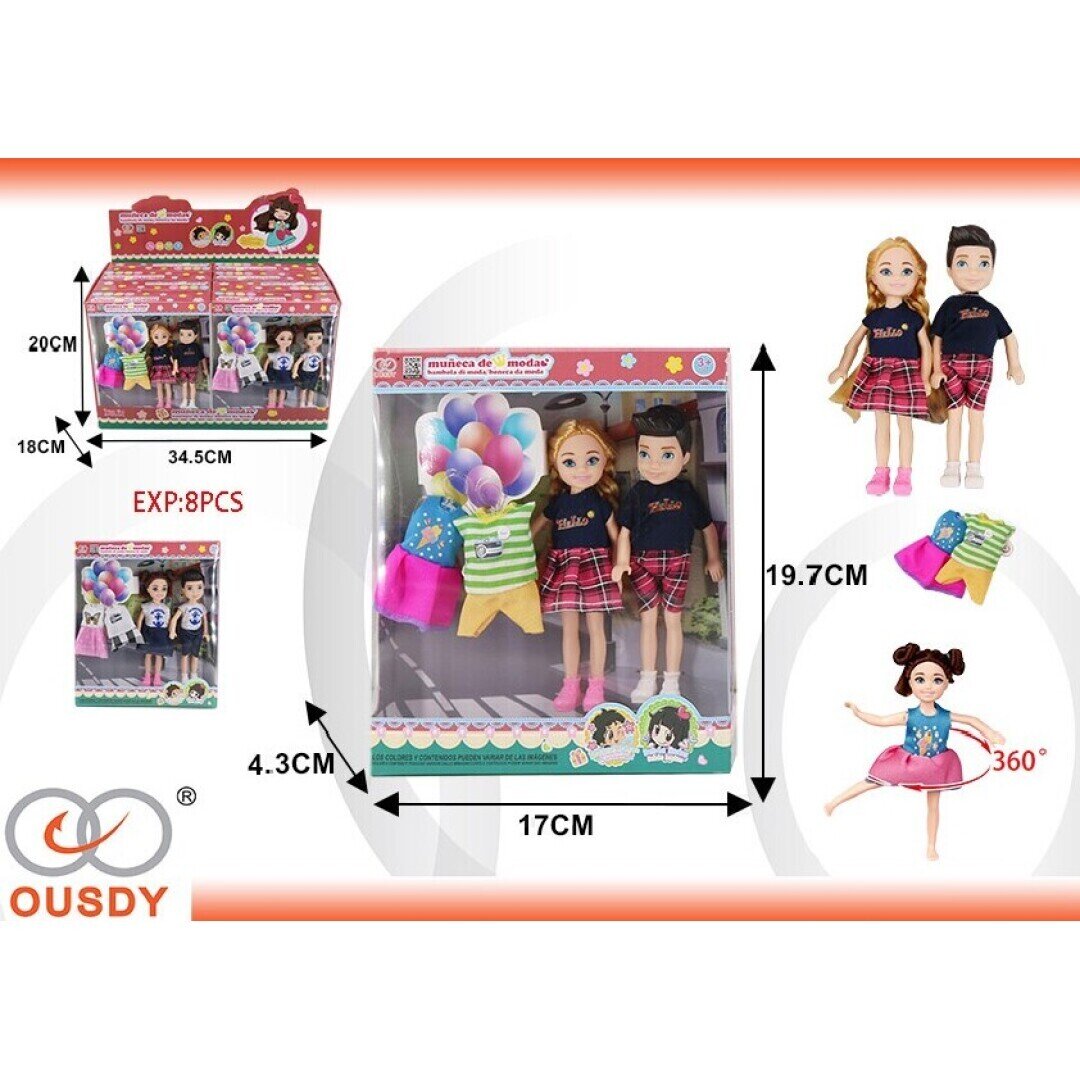 2 MUNECO CON ROPA  EXP:8PCS