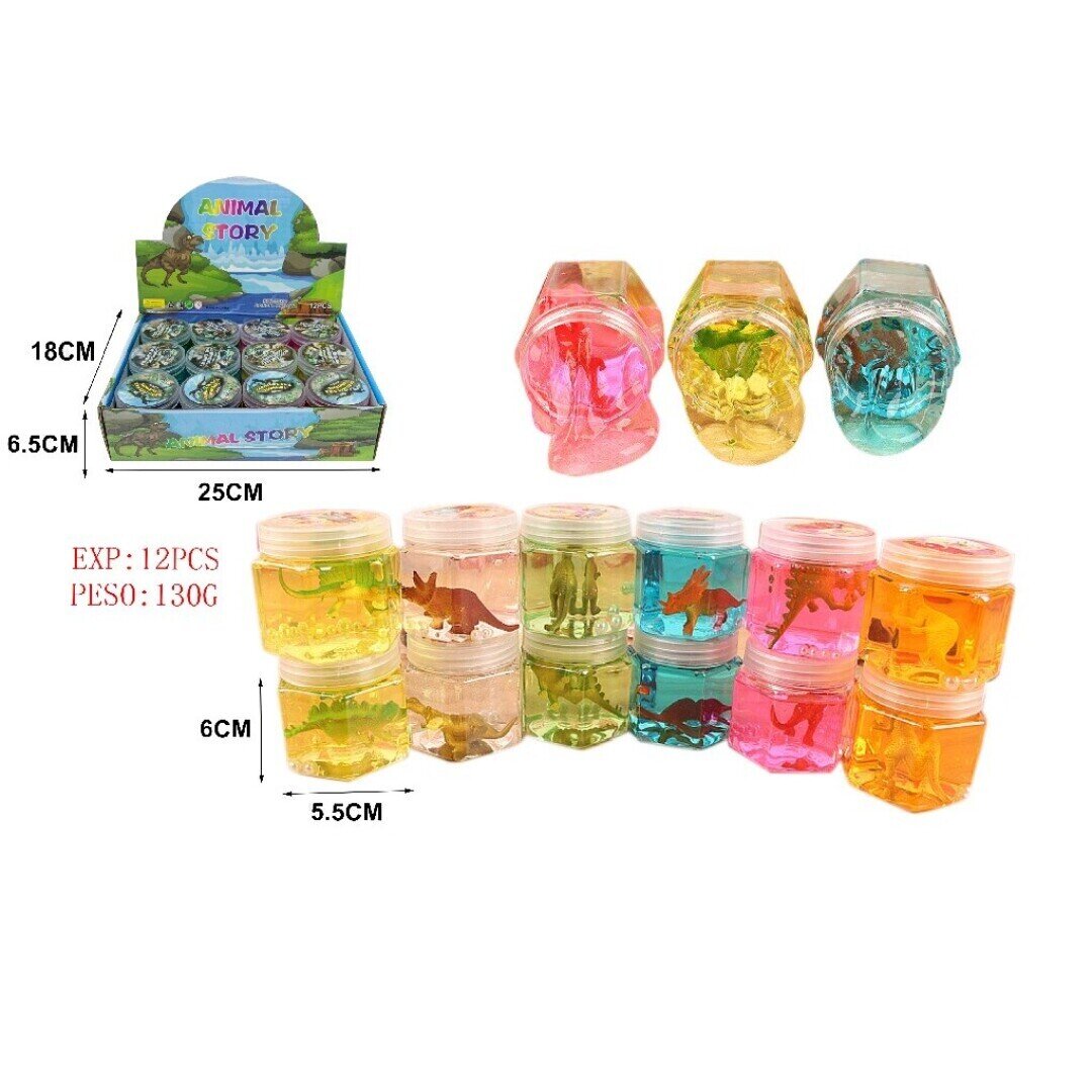 SLIME 130G CON DINOSAURIO EXP:12PCS