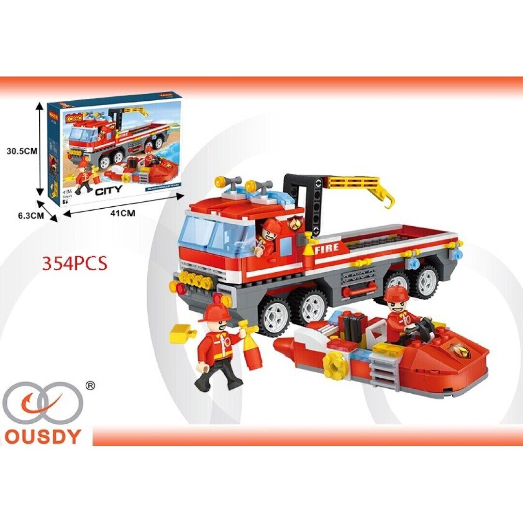 PUZZLE DE BLOQUE CIUDAD BOMBERO 354PCS