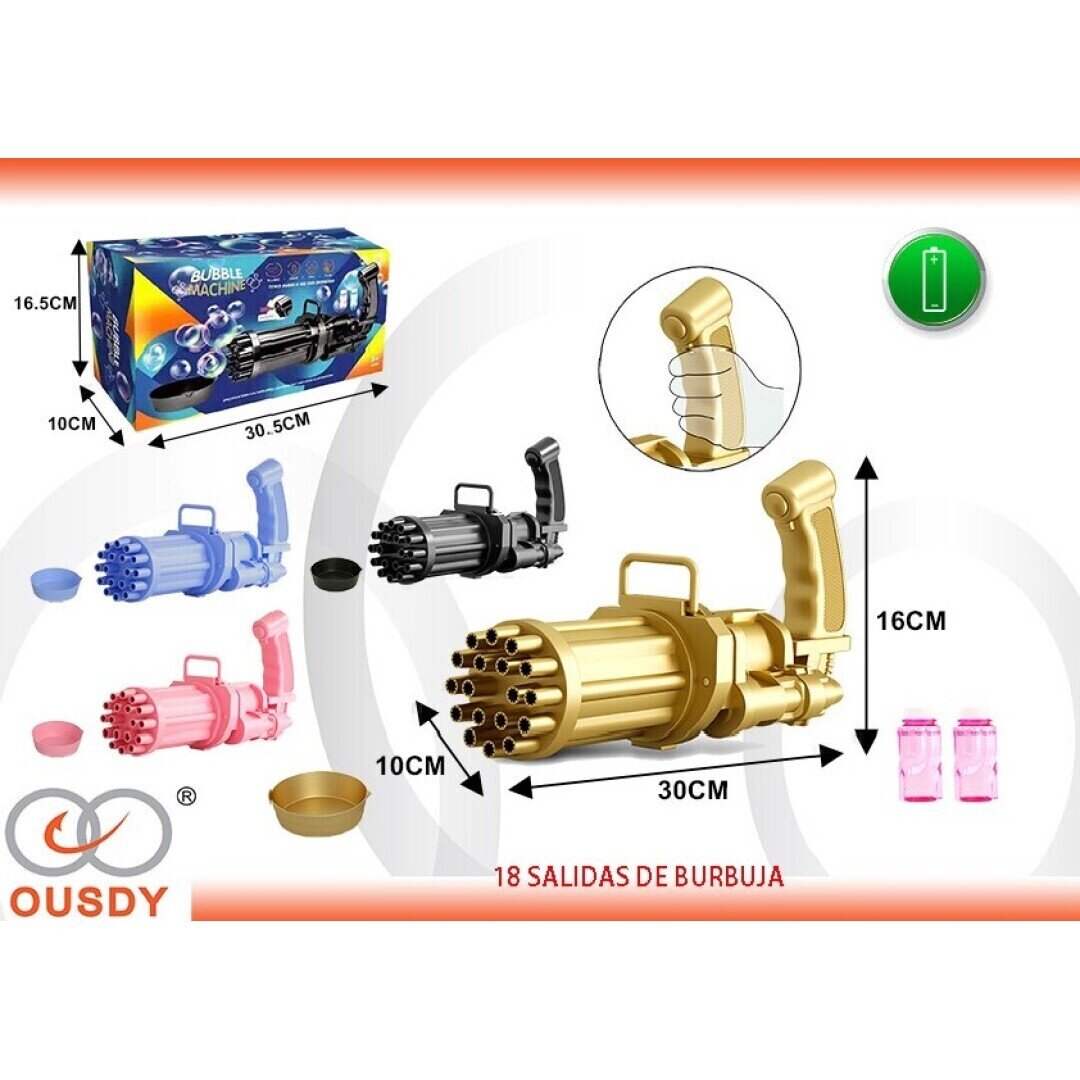 METRALLETA DE BURBUJA  18 salidas de burbuja