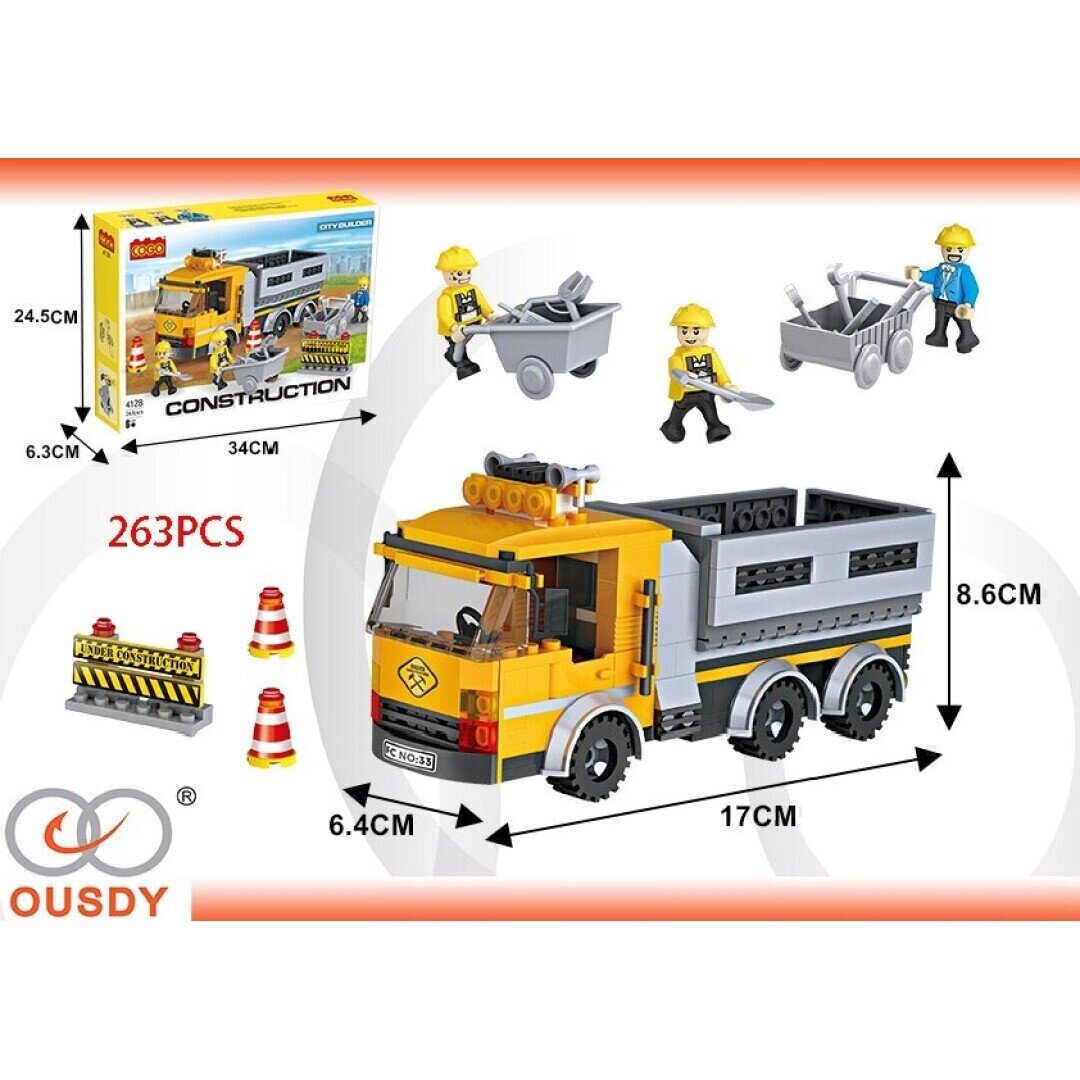 PUZZLE DE BLOQUE CAMION CONSTRUCCION 263PCS