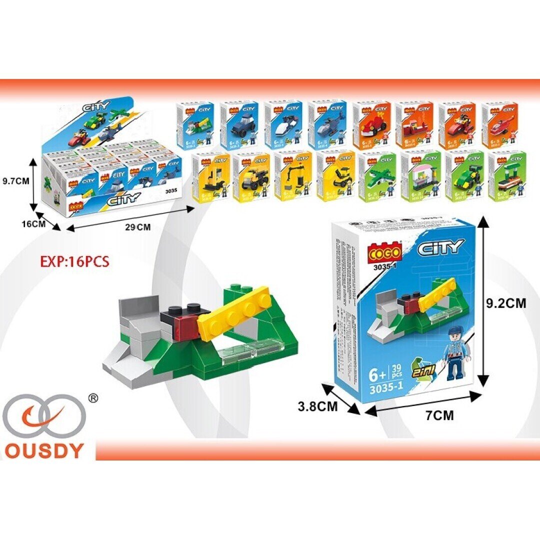 PUZZLE DE BLOQUE VEHICULOS EXP:16PCS