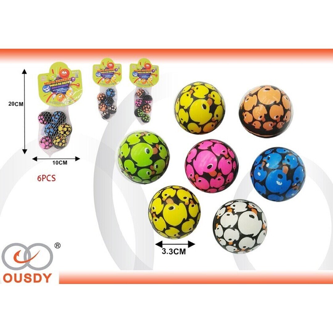 BOLSA DE 6 PELOTA SALTARINA PATITO