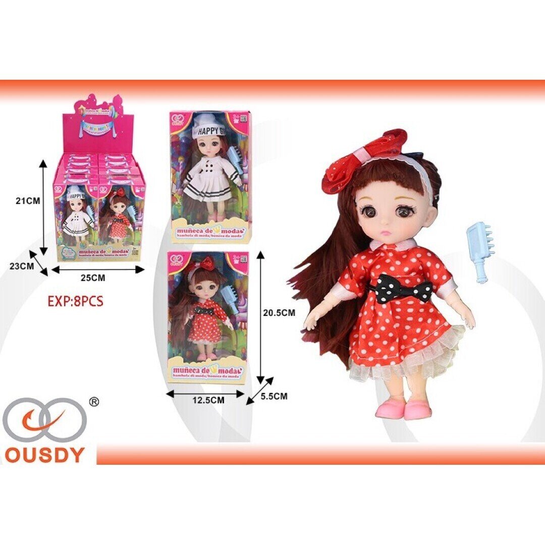 MUNECA SILICONA CON ACCESORIO EXP:8PCS