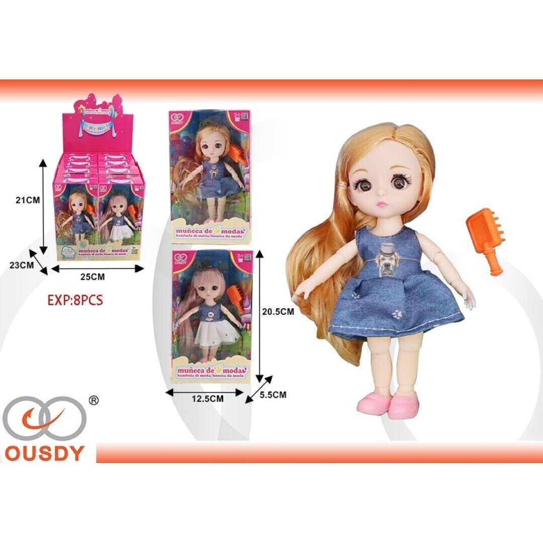 MUNECA SILICONA CON ACCESORIO EXP:8PCS