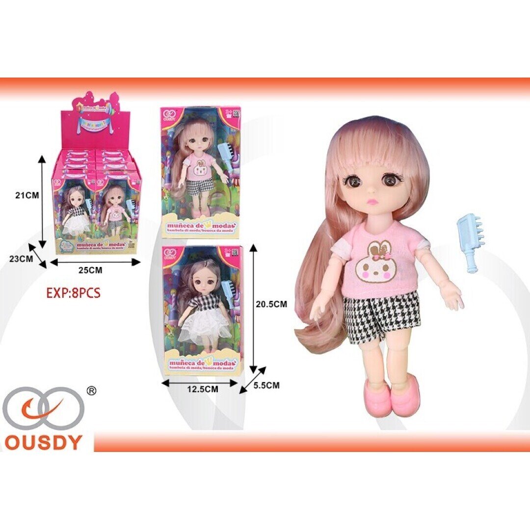 MUNECA SILICONA CON ACCESORIO EXP:8PCS