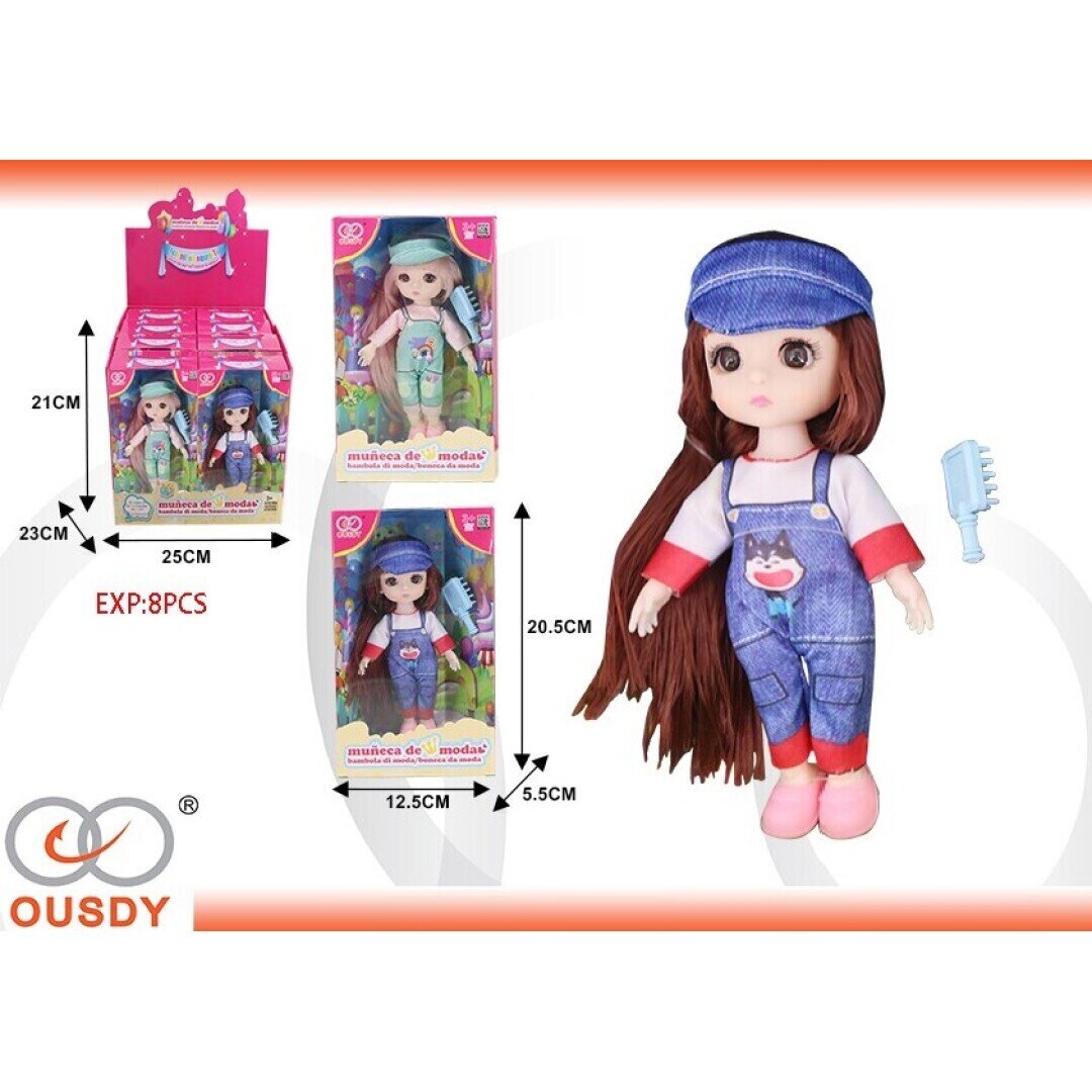 MUNECA SILICONA CON ACCESORIO EXP:8PCS