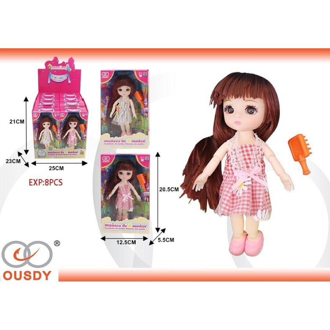 MUNECA SILICONA CON ACCESORIO EXP:8PCS