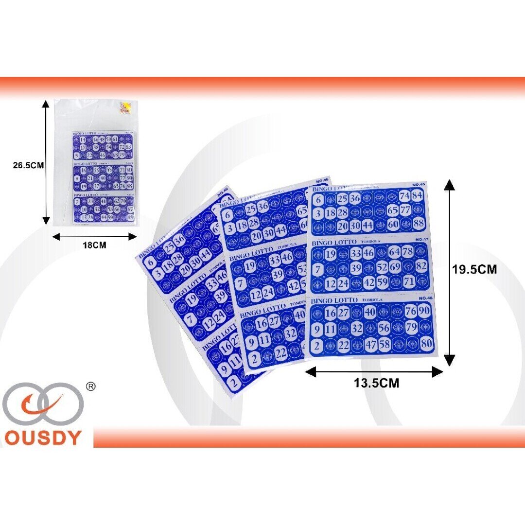 FICHAS DE BINGO 48PCS