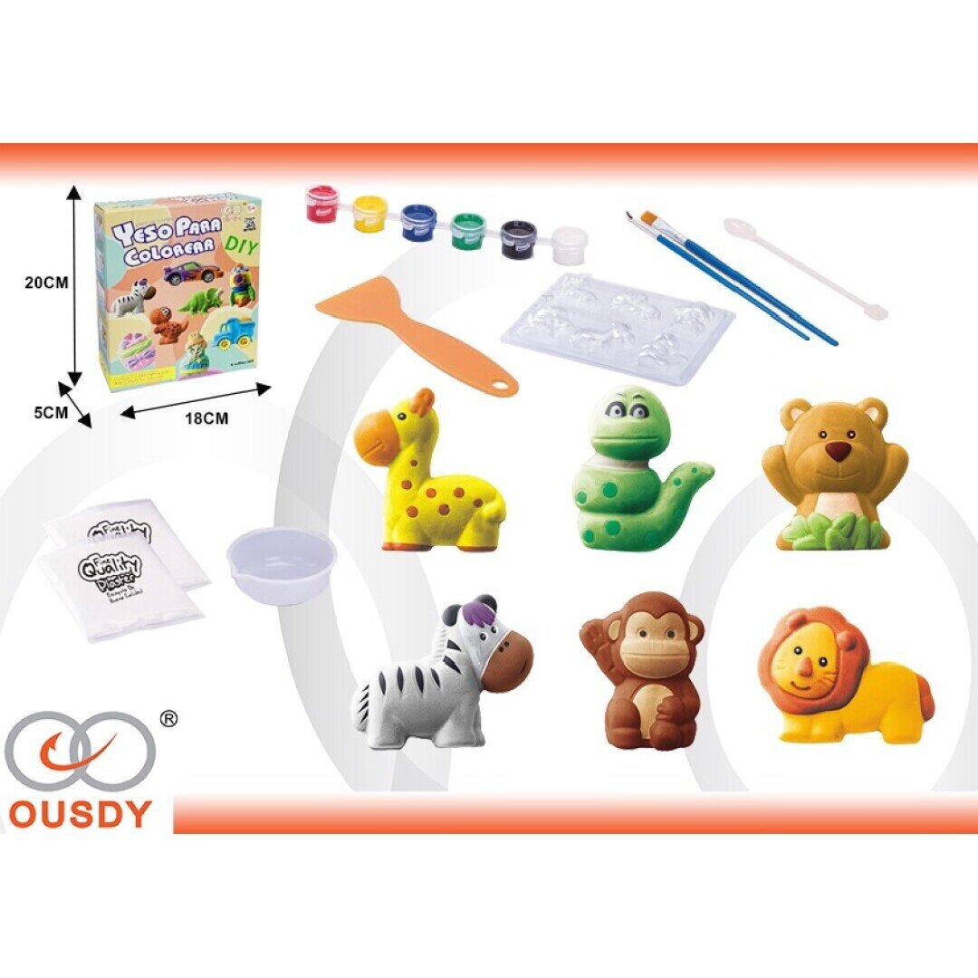 ANIMAL DIY COLOREAR DE YESO