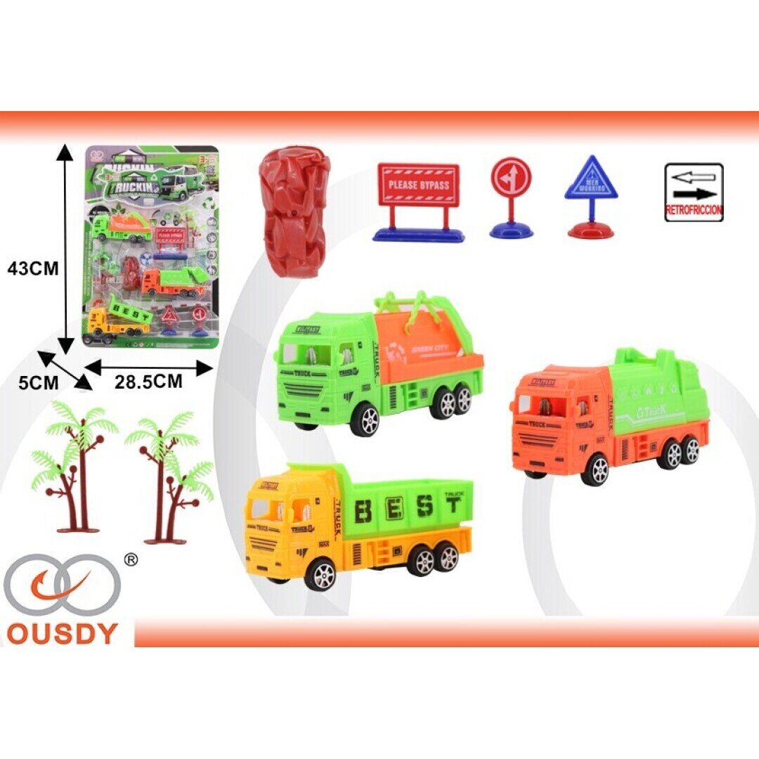 JUEGO DE CAMION DE BASURA CON ACCESORIOS