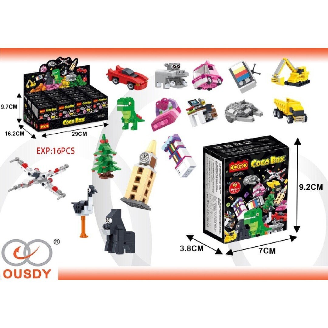 PUZZLE BLOQUES DIY CON SORPRENSA EXP:16PCS