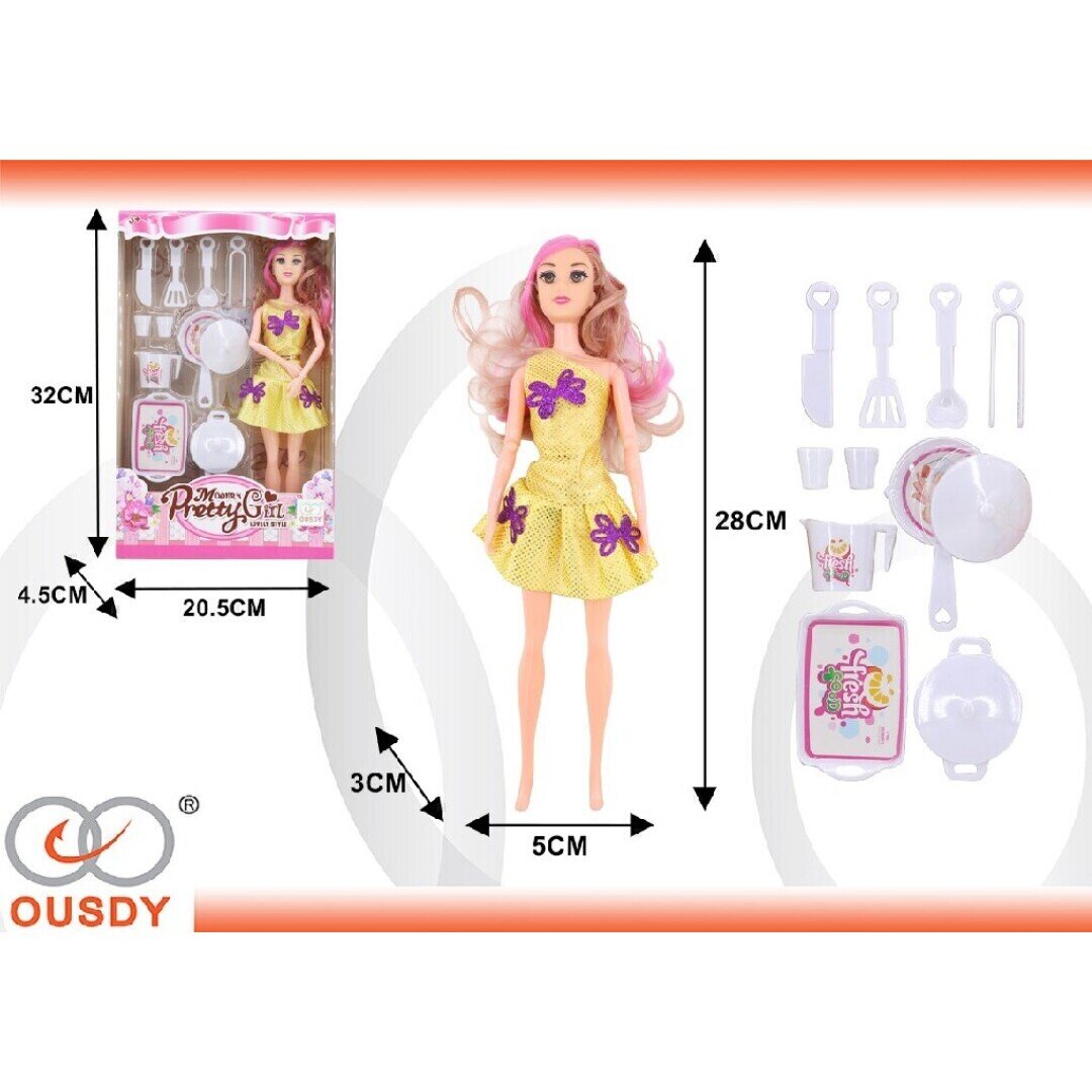 MUNECA CON JUEGO DE CUBIERTO