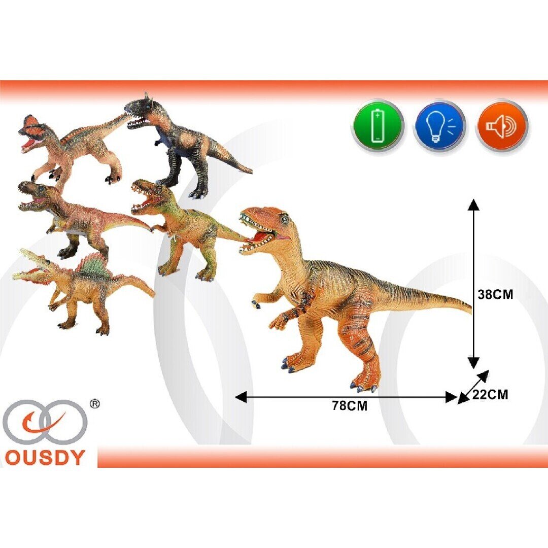 DINOSAURIO SILICONA CON SONIDO M-6