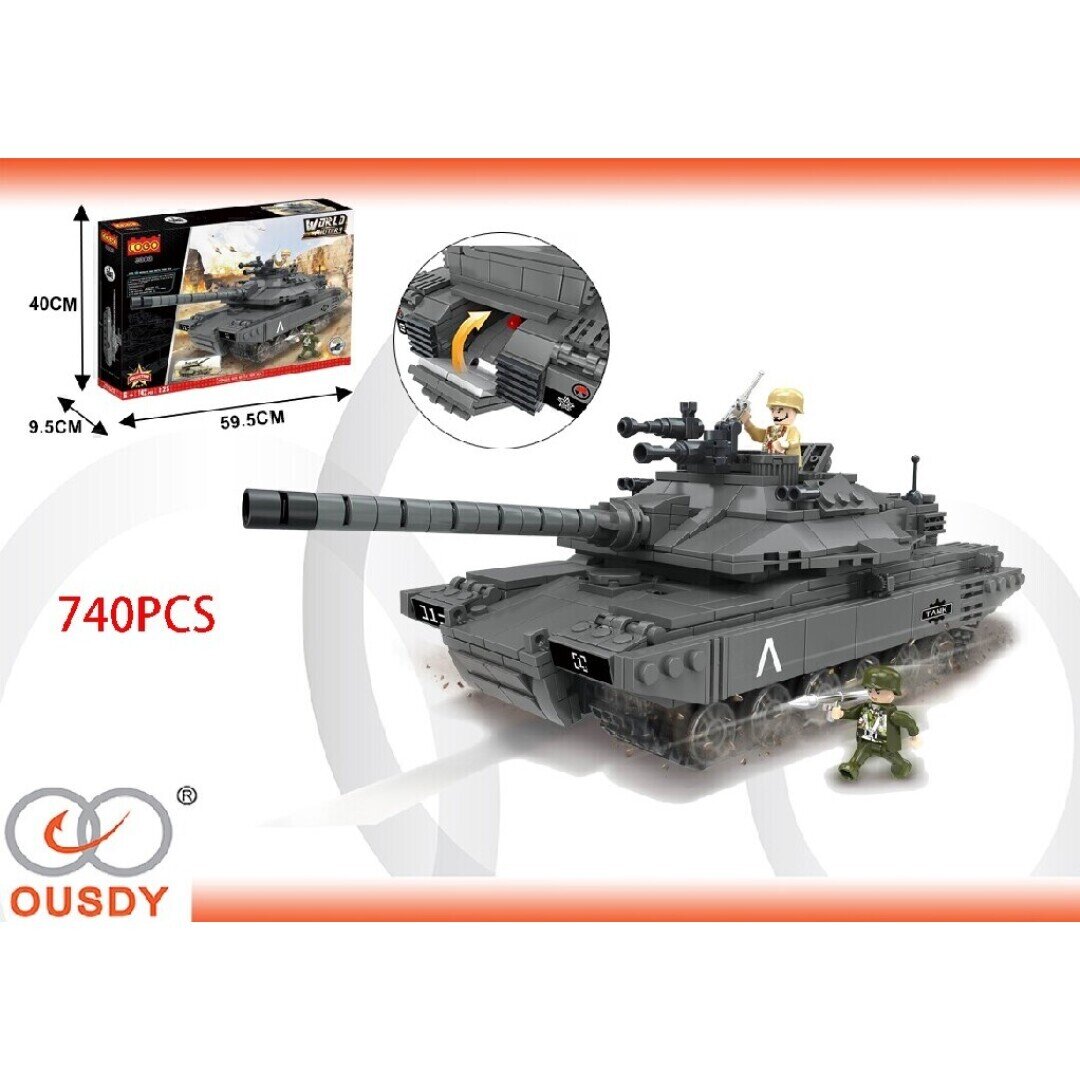 PUZZLE DE BLOQUE TANKE MK4 740PCS