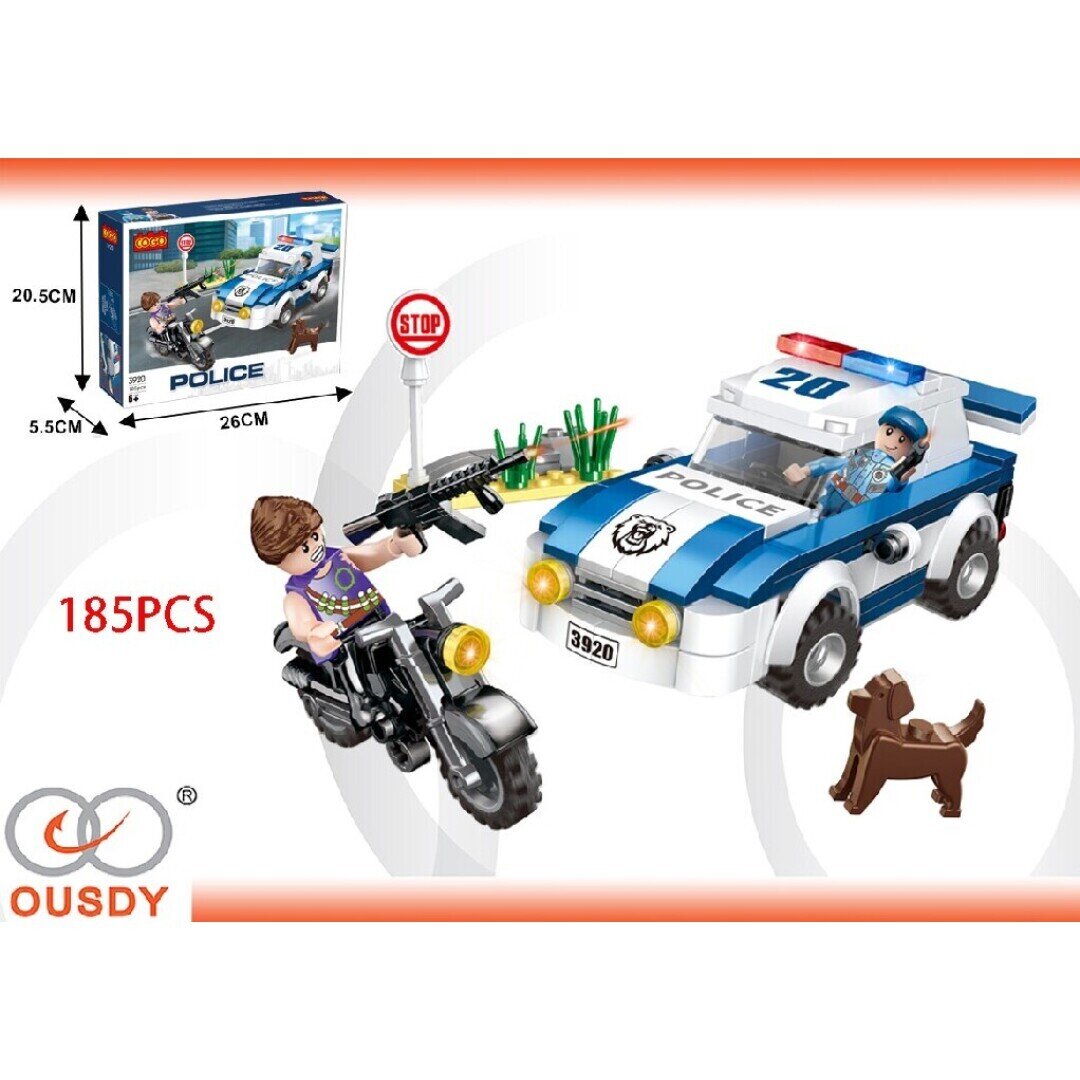 PUZZLE DE BLOQUE COCHE POLICIA 185PCS