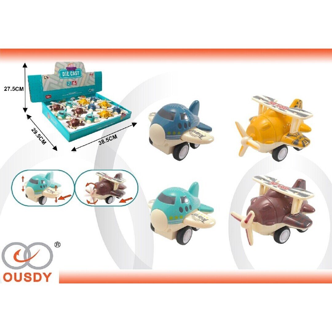 CAJA AVION METALICO EXP:12PCS