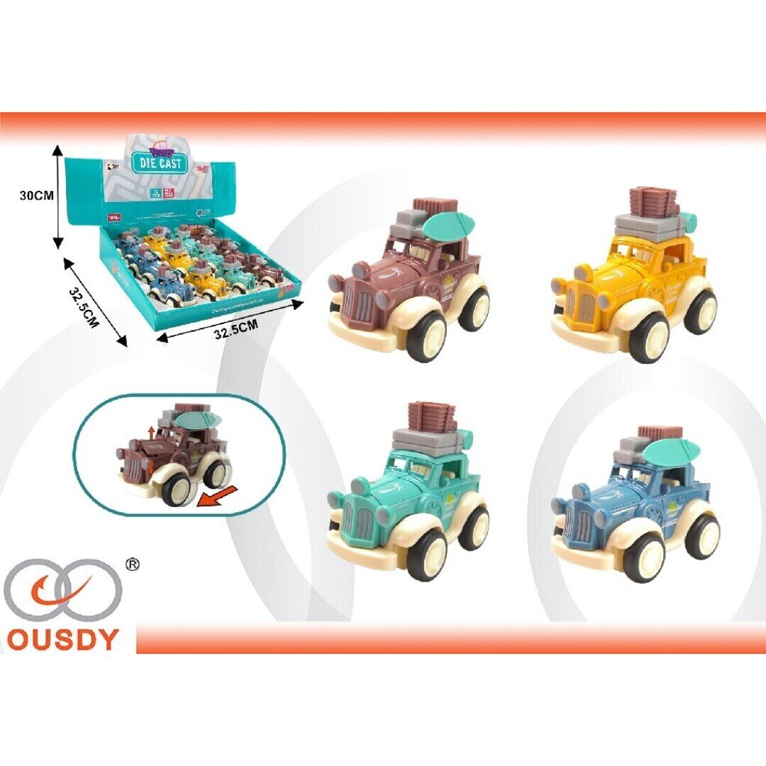 CAJA COCHE CLASICO METALICO EXP:12PCS