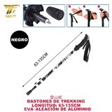 BASTONES DE TREKKING NEGRO  63-135CM