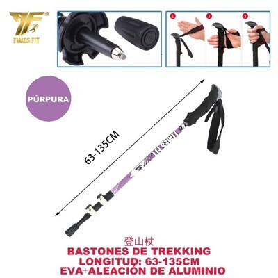 BASTONES DE TREKKING PURPURA  63-135CM