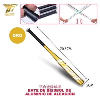 BATE DE BEISBOL DE ALUMINIO 69CM ORO