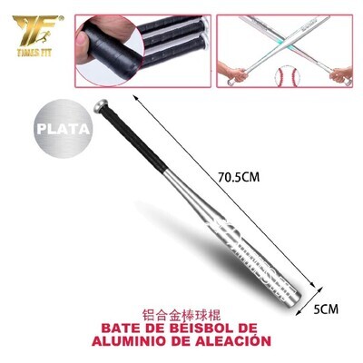 BATE DE BEISBOL DE ALUMINIO 69CM PLATA
