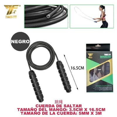 CUERDA DE SALTAR 5MM*3M NEGRO