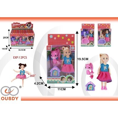 MUNECA CON PONY  EXP:12PCS