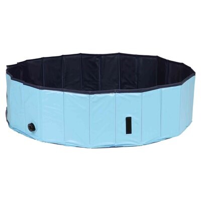 Piscina para Perros, 160 x 30 cm, Azul Oscuro-Azul