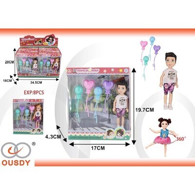 MUNEC0 CON GLOBOS  EXP:8PCS
