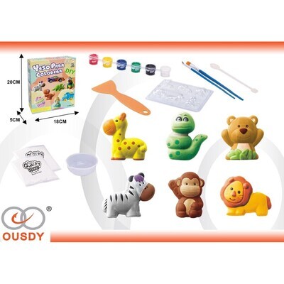 ANIMAL DIY COLOREAR DE YESO