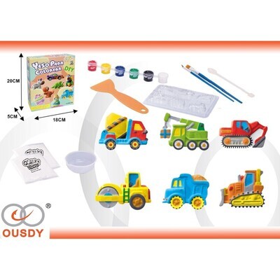 CAMION CONSTRUCCION DIY COLOREAR DE YESO